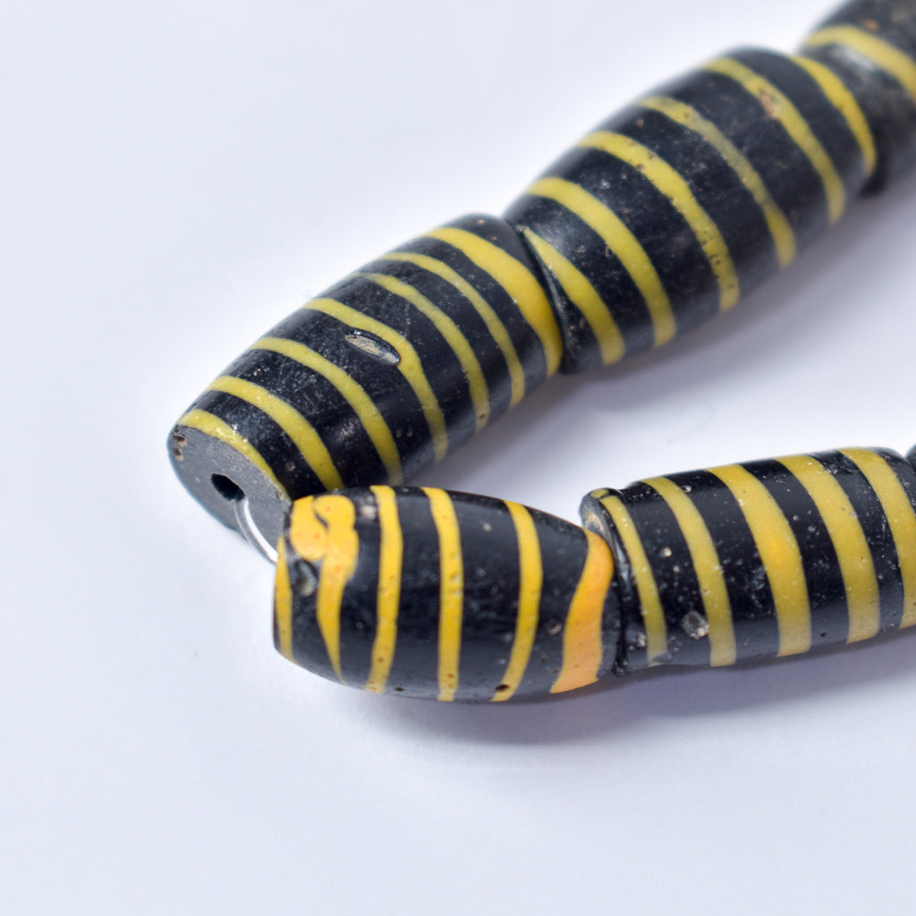 11 Bumblebee Venetian Trade Beads