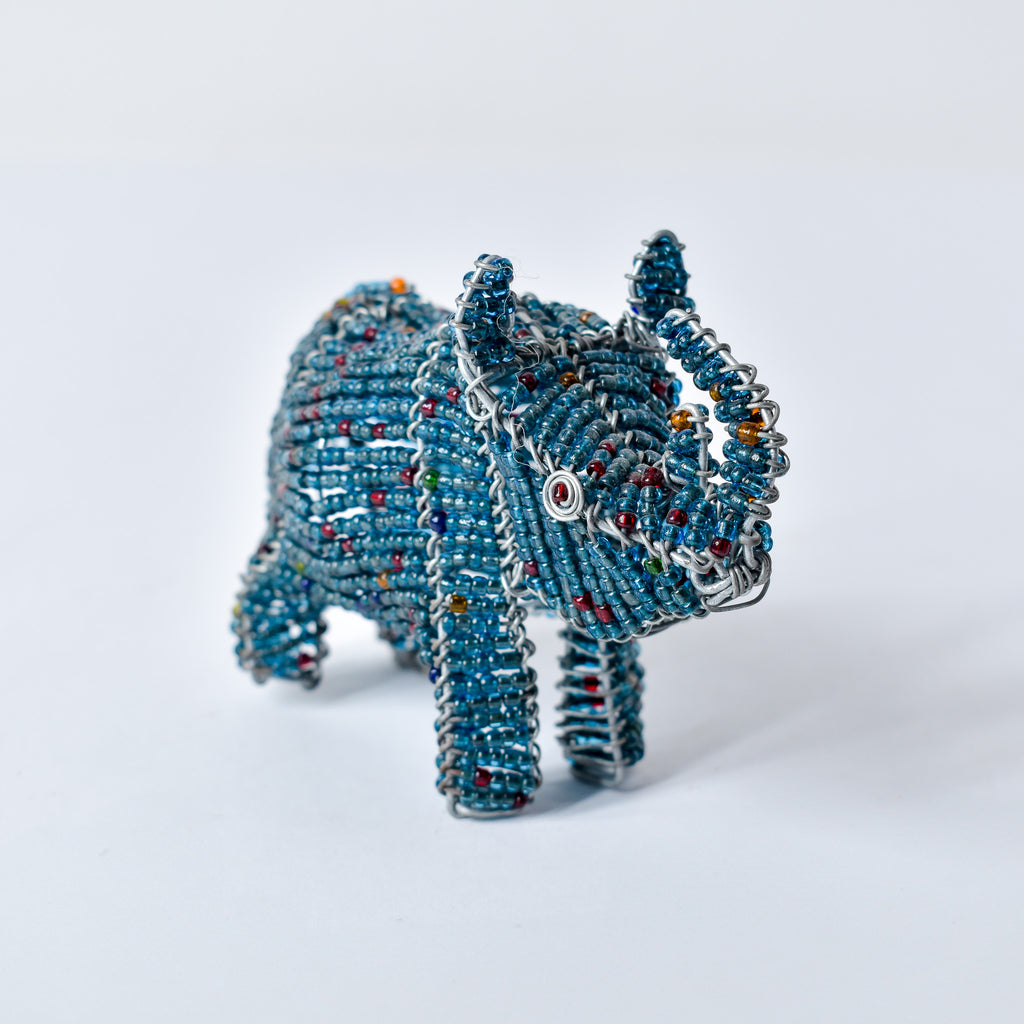 Zulu Beaded Wire Rhinoceros South Africa