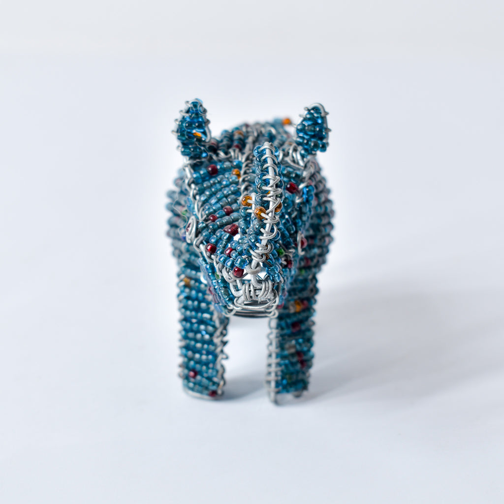 Zulu Beaded Wire Rhinoceros South Africa