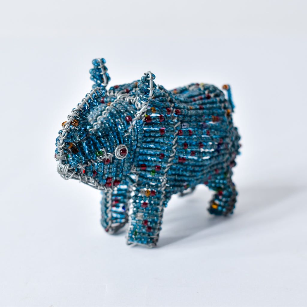 Zulu Beaded Wire Rhinoceros South Africa
