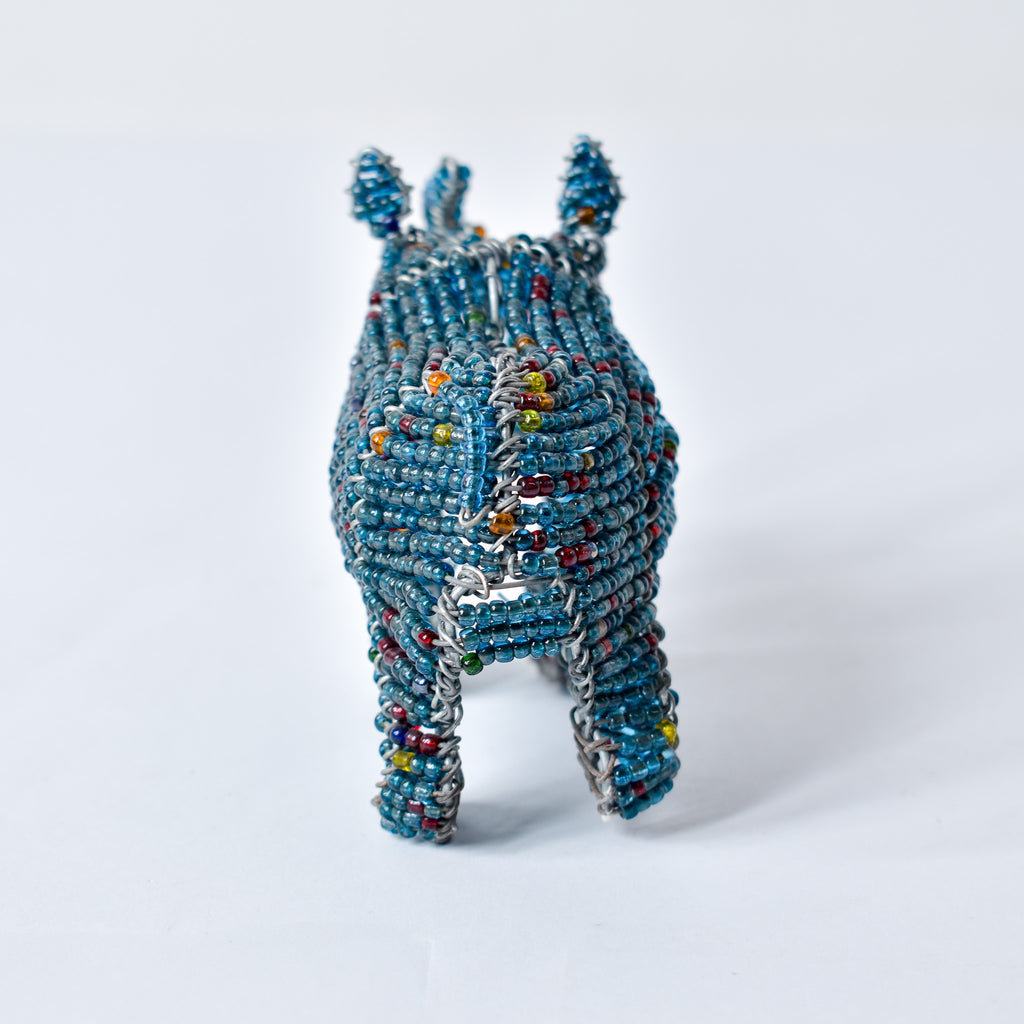 Zulu Beaded Wire Rhinoceros South Africa