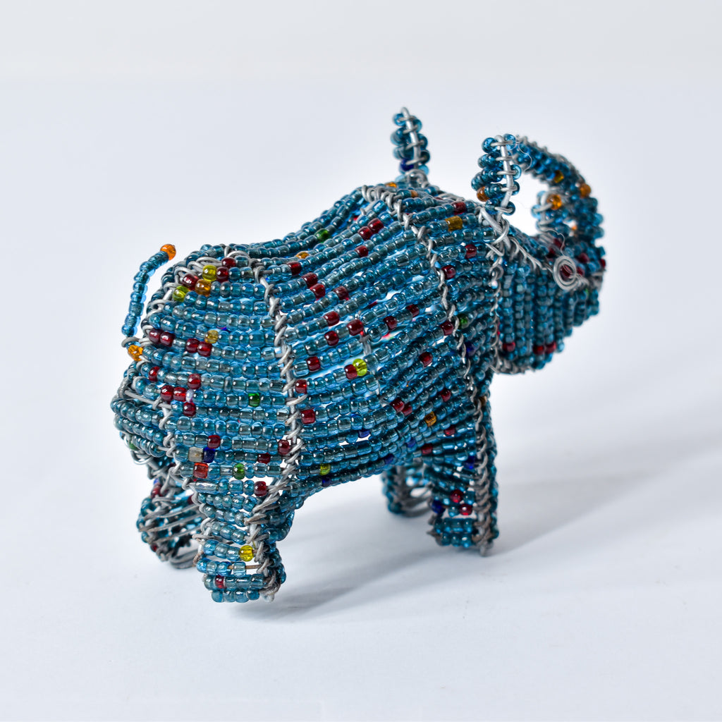 Zulu Beaded Wire Rhinoceros South Africa
