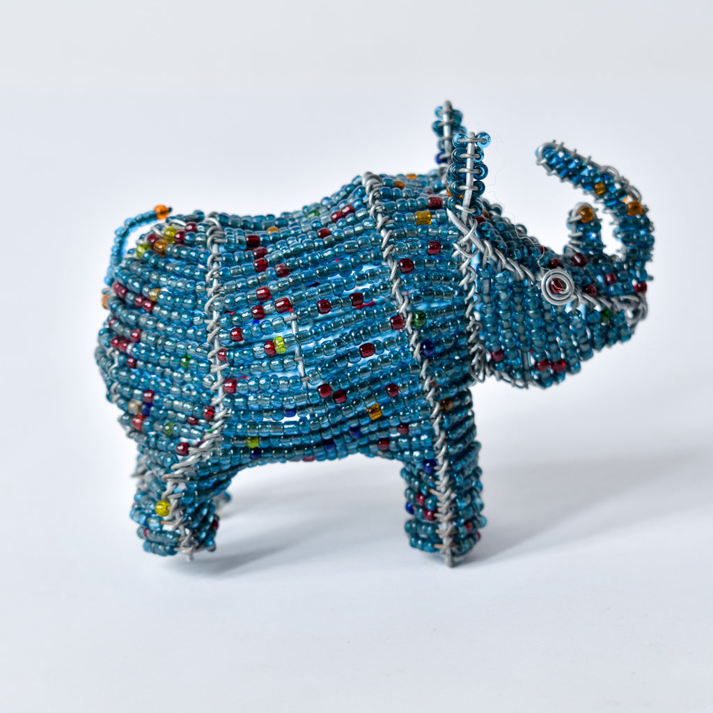Zulu Beaded Wire Rhinoceros South Africa