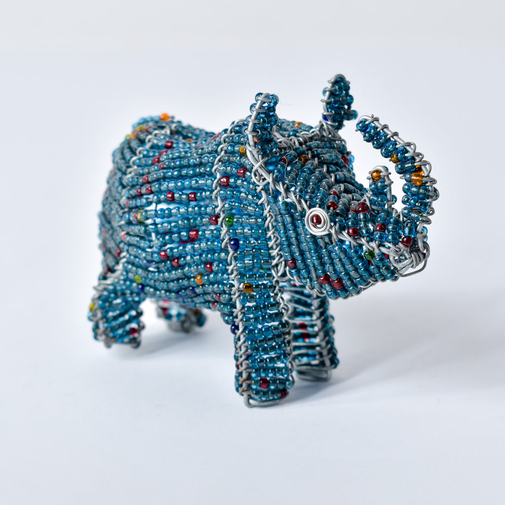 Zulu Beaded Wire Rhinoceros South Africa