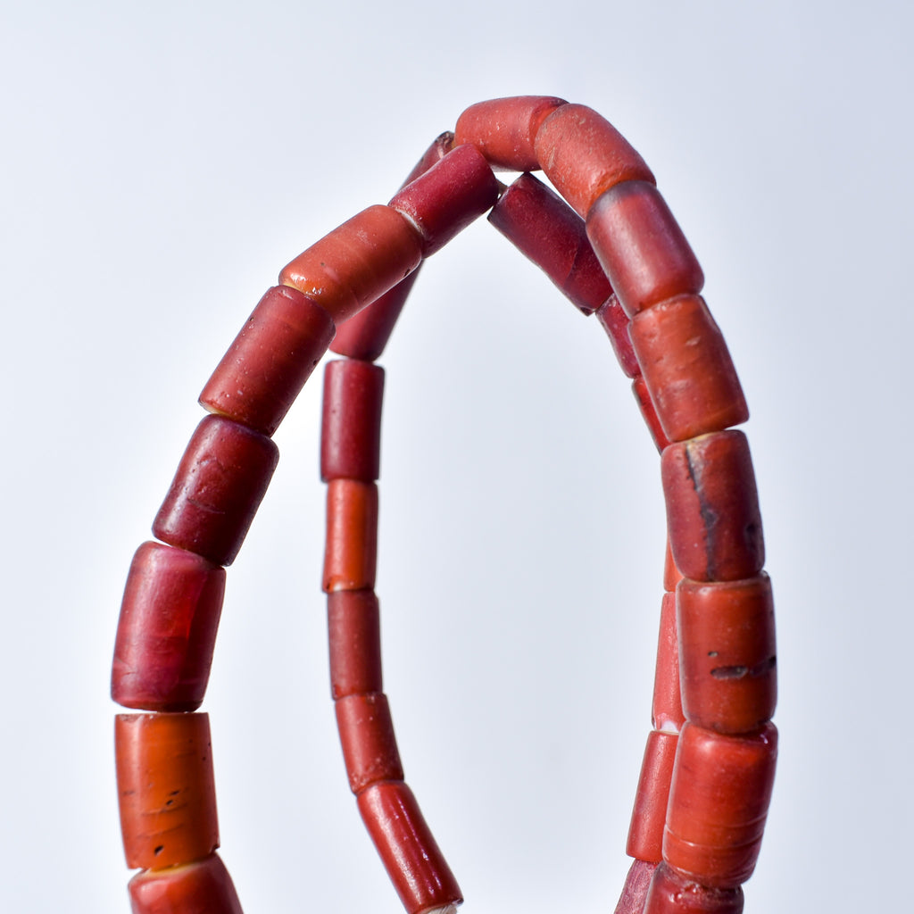 Cornaline d'Aleppo Venetian Trade Beads 30 inch