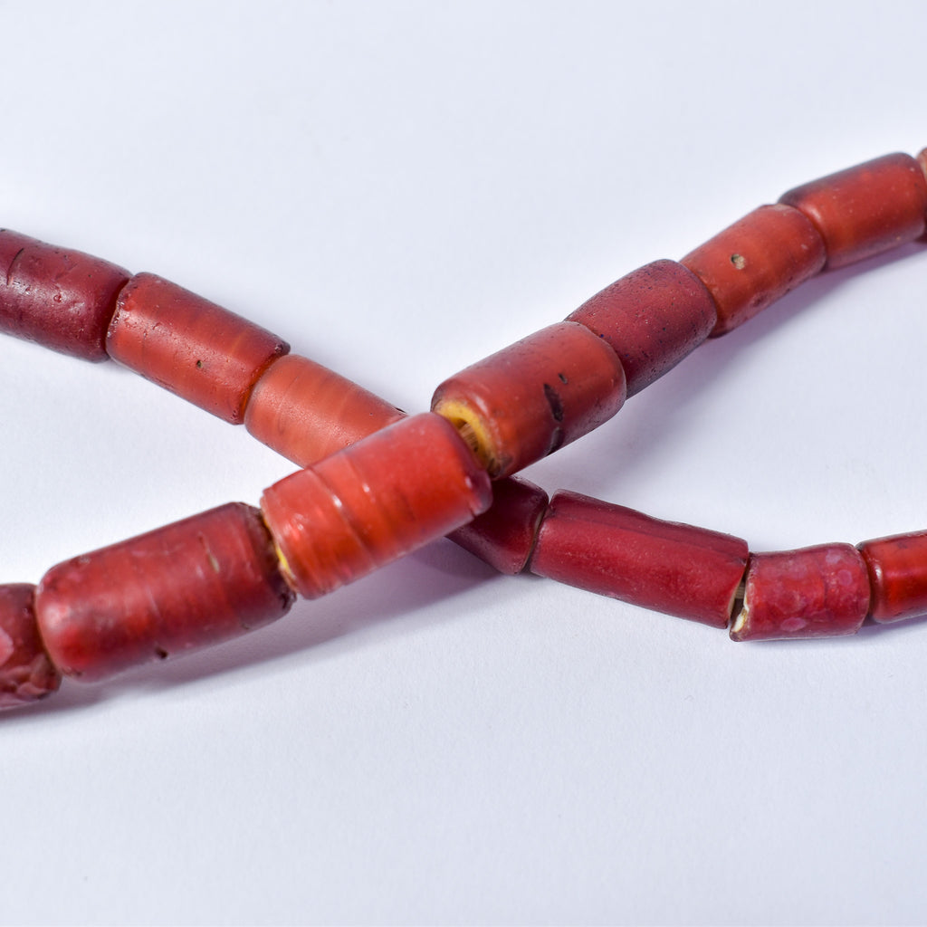 Cornaline d'Aleppo Venetian Trade Beads 30 inch