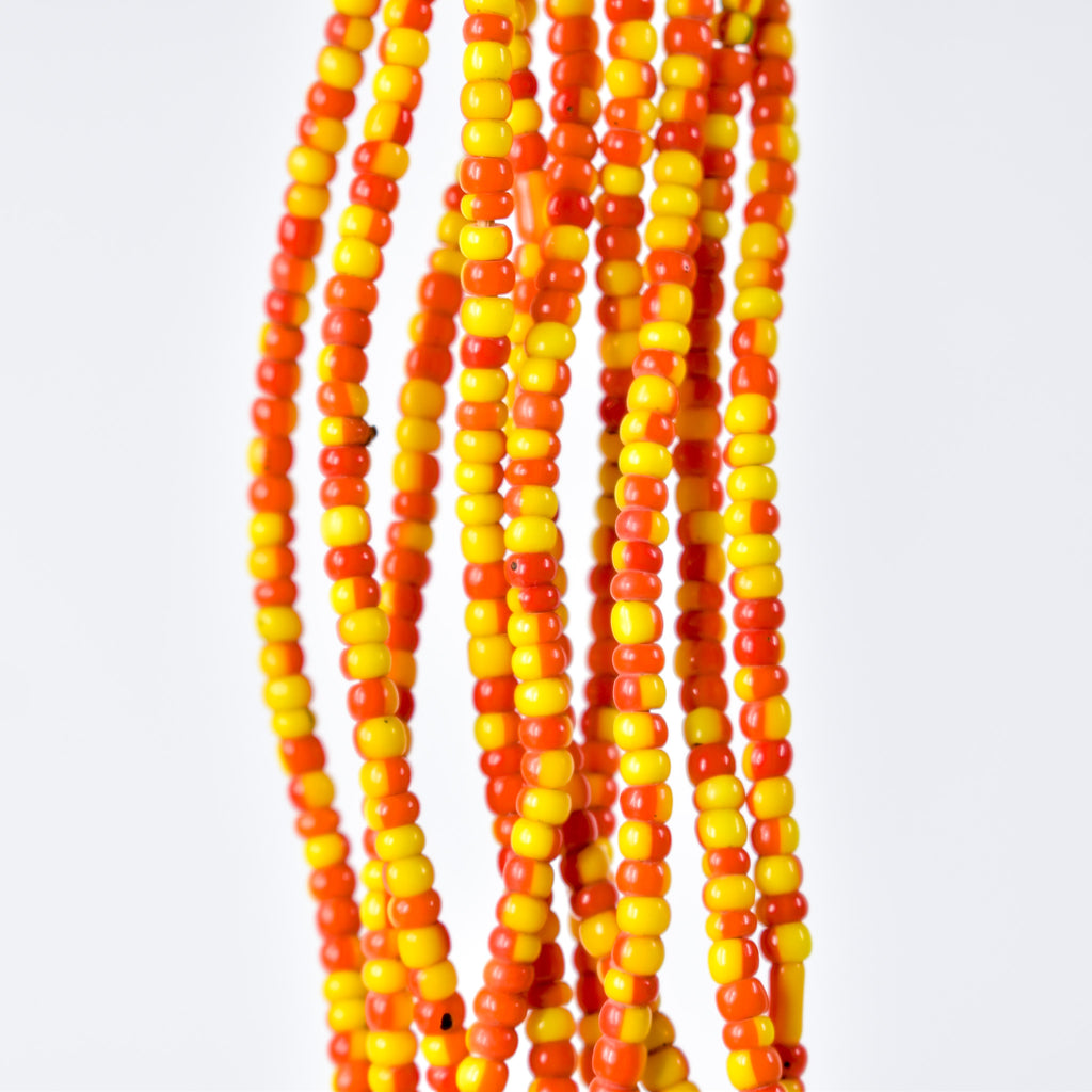 5 Strands Orange Yellow Trade Bead Grab Bag