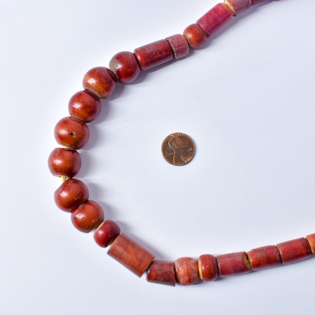 Cornaline d'Aleppo Prize Strand Venetian Trade Beads 30 inch