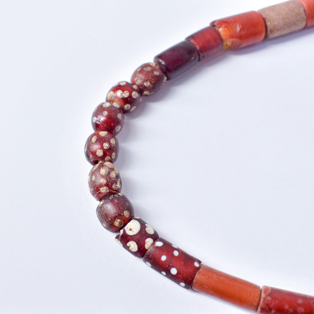 Cornaline d'Aleppo Prize Strand Venetian Trade Beads 30 inch