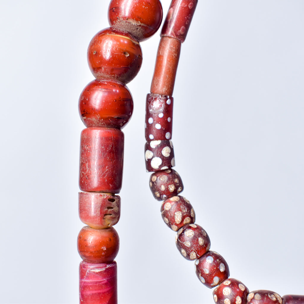 Cornaline d'Aleppo Prize Strand Venetian Trade Beads 30 inch