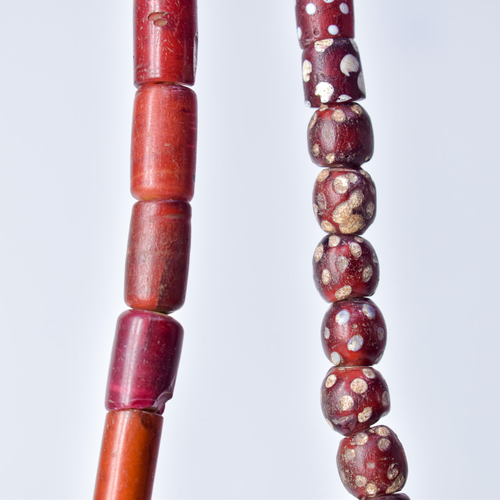 Cornaline d'Aleppo Prize Strand Venetian Trade Beads 30 inch