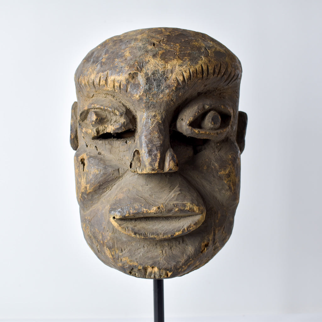 Ibibio Carved Cross River Mask Nigeria