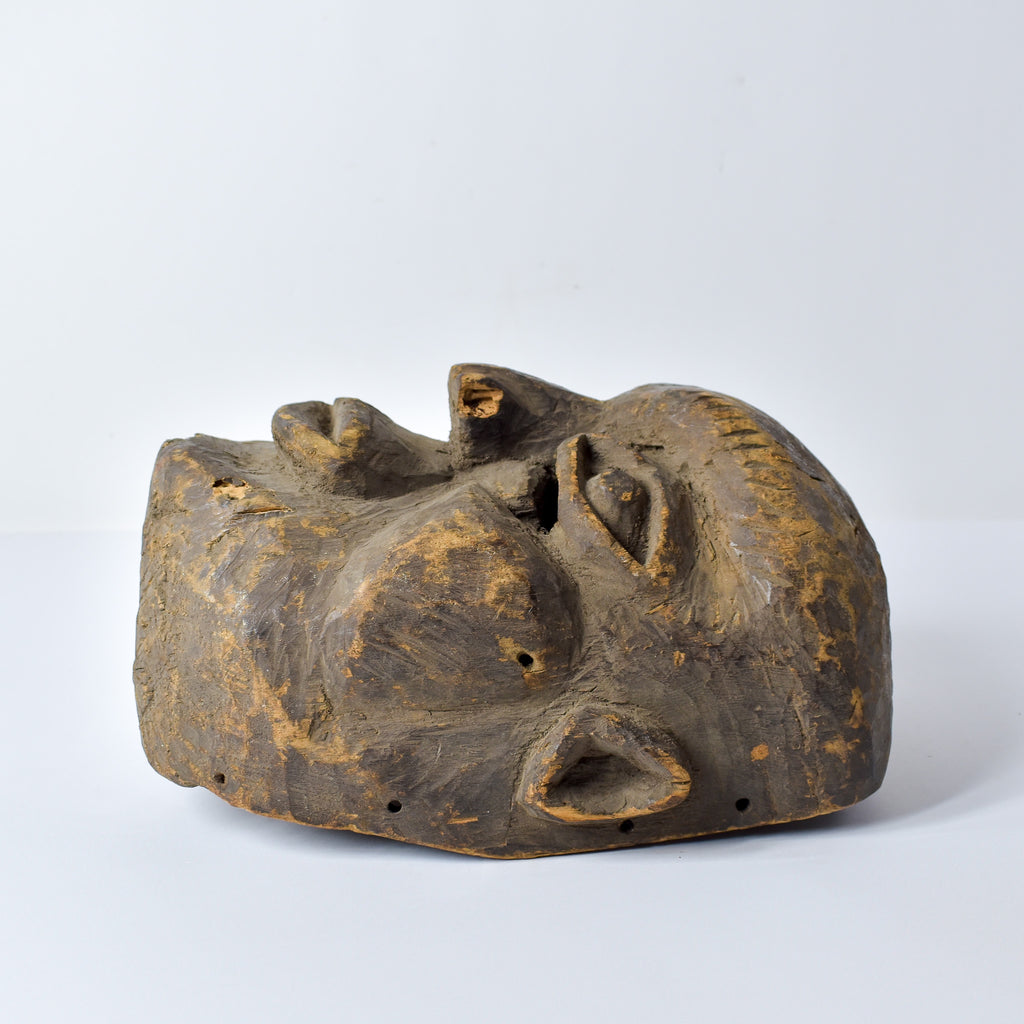 Ibibio Carved Cross River Mask Nigeria