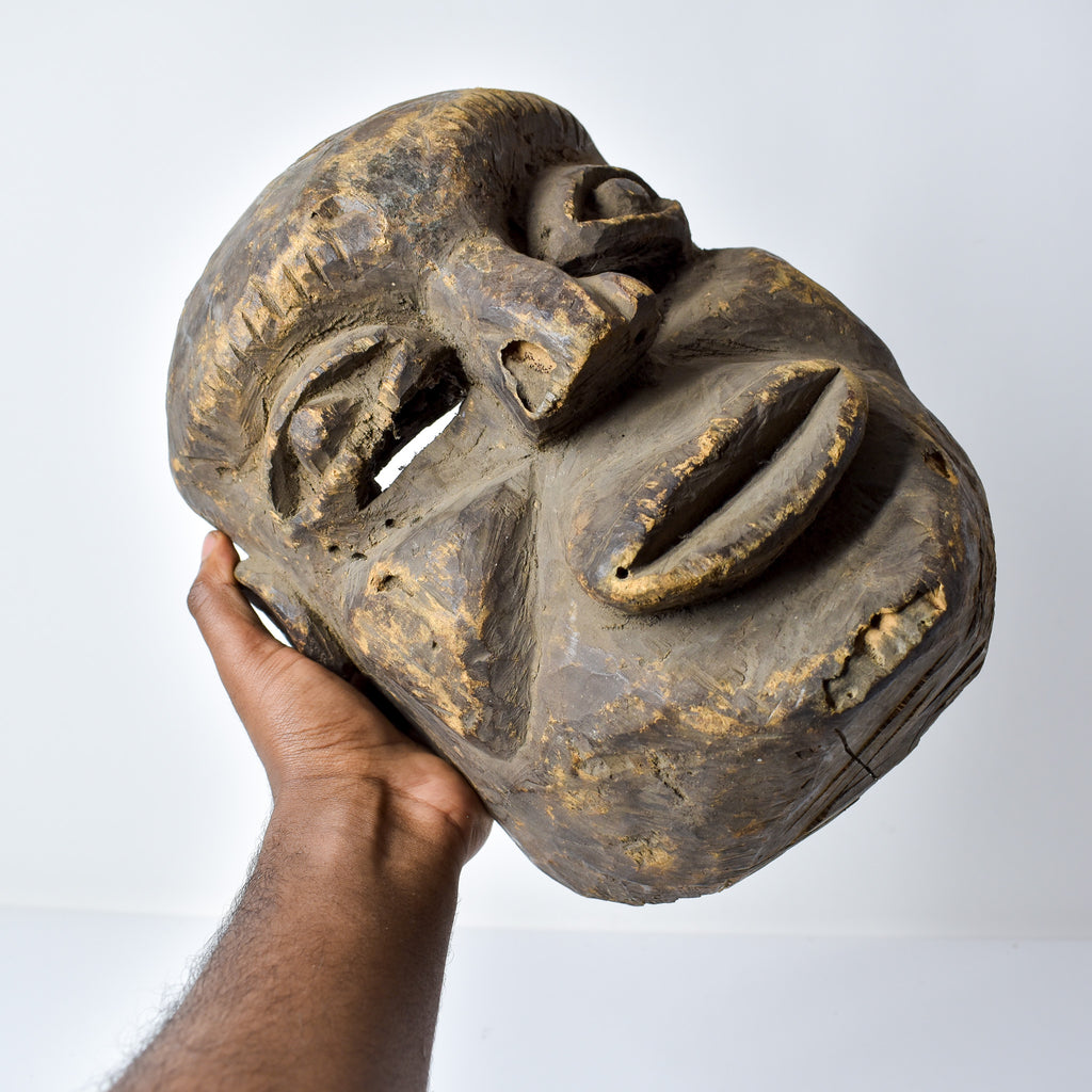 Ibibio Carved Cross River Mask Nigeria