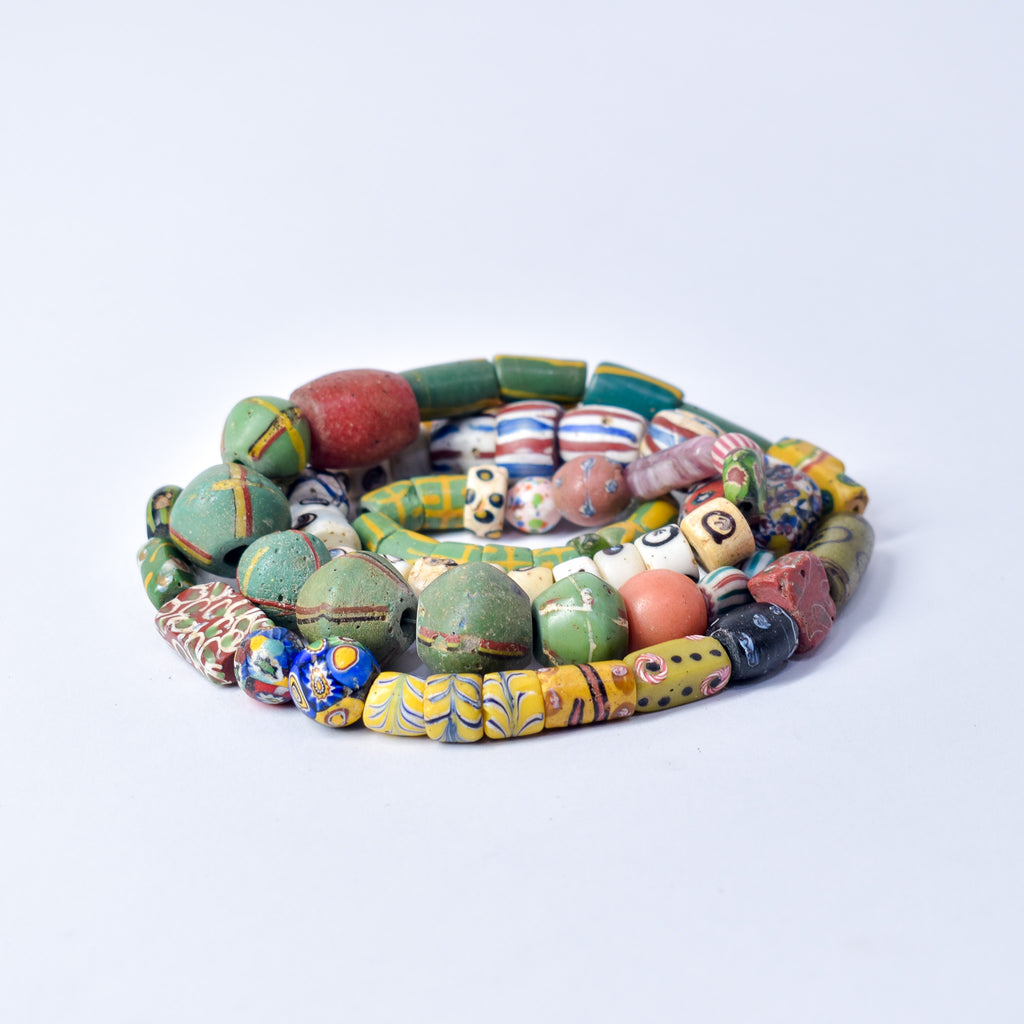 Venetian Mixed Collection Trade Beads 31 Inch