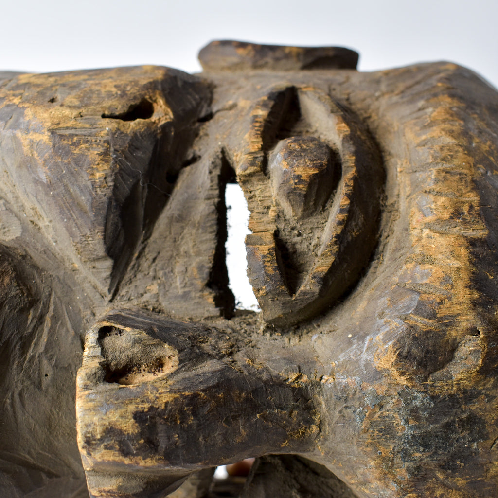 Ibibio Carved Cross River Mask Nigeria