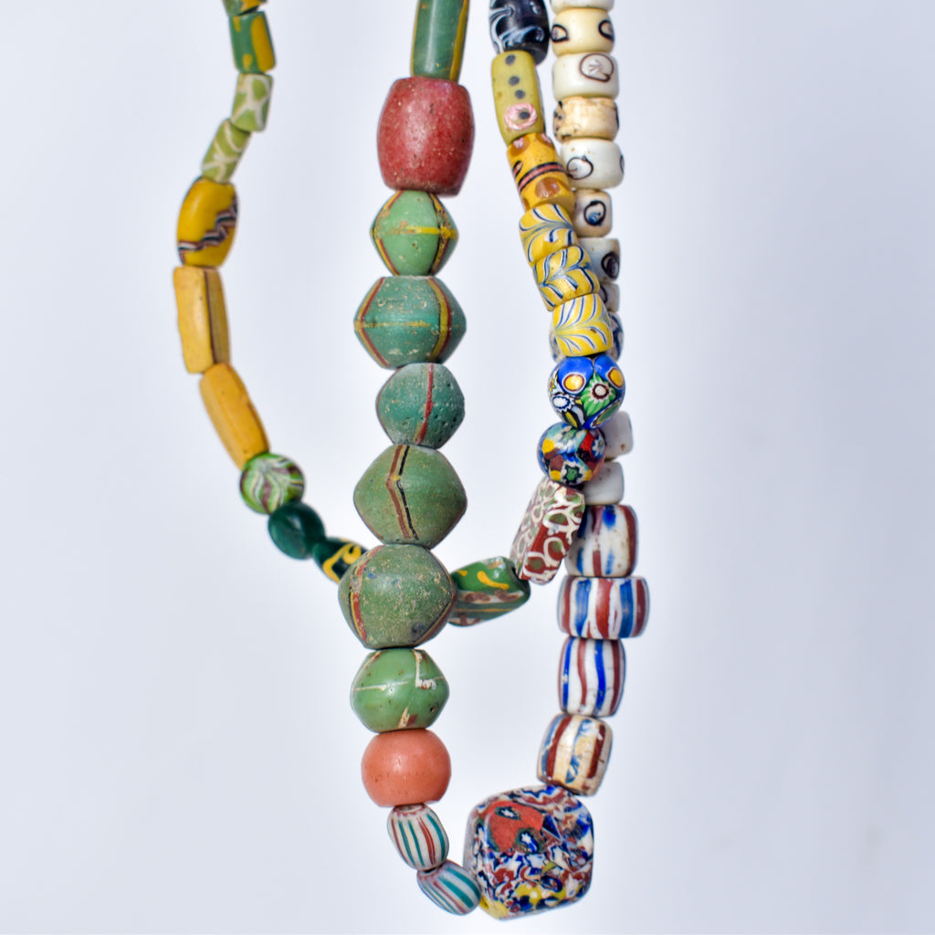 Venetian Mixed Collection Trade Beads 31 Inch