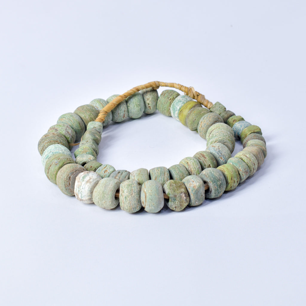 Hebron Kano Graduated Green Trade Beads