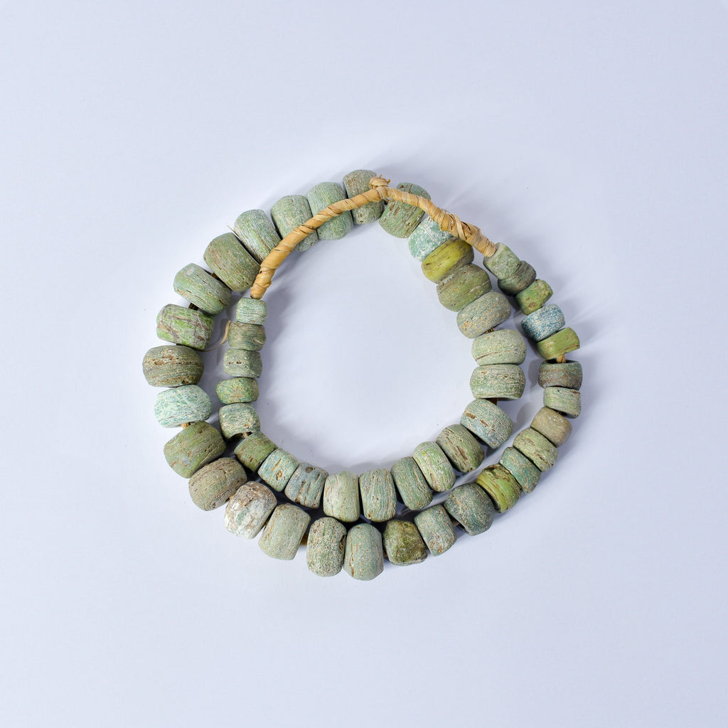 Hebron Kano Graduated Green Trade Beads