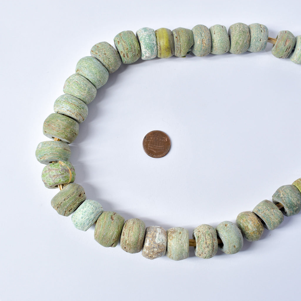 Hebron Kano Graduated Green Trade Beads