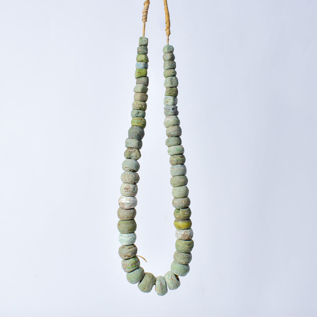 Hebron Kano Graduated Green Trade Beads