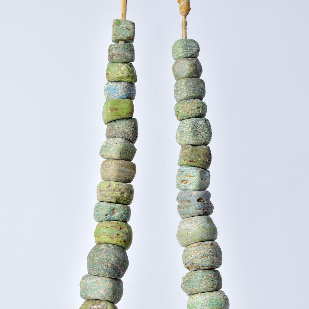 Hebron Kano Graduated Green Trade Beads