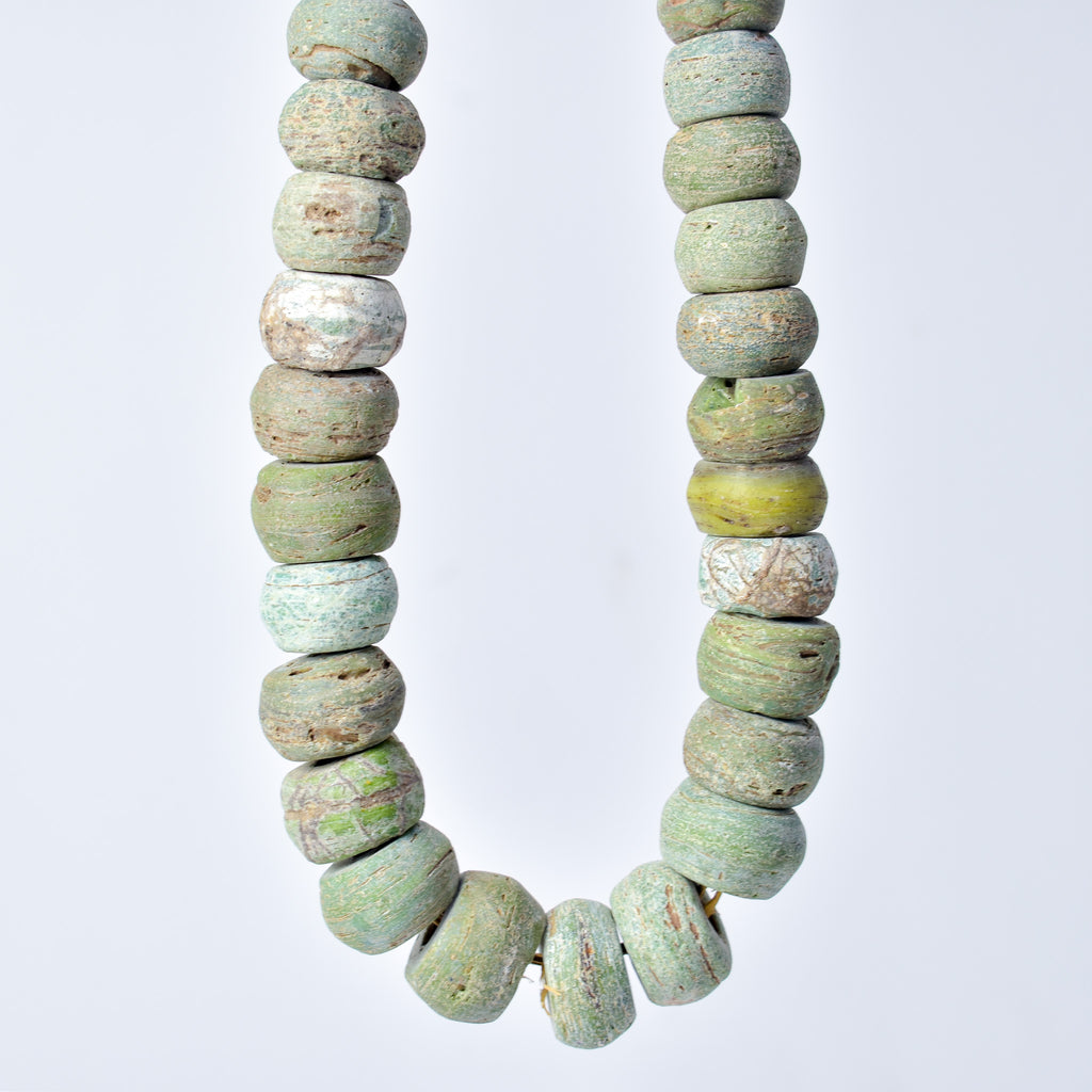 Hebron Kano Graduated Green Trade Beads