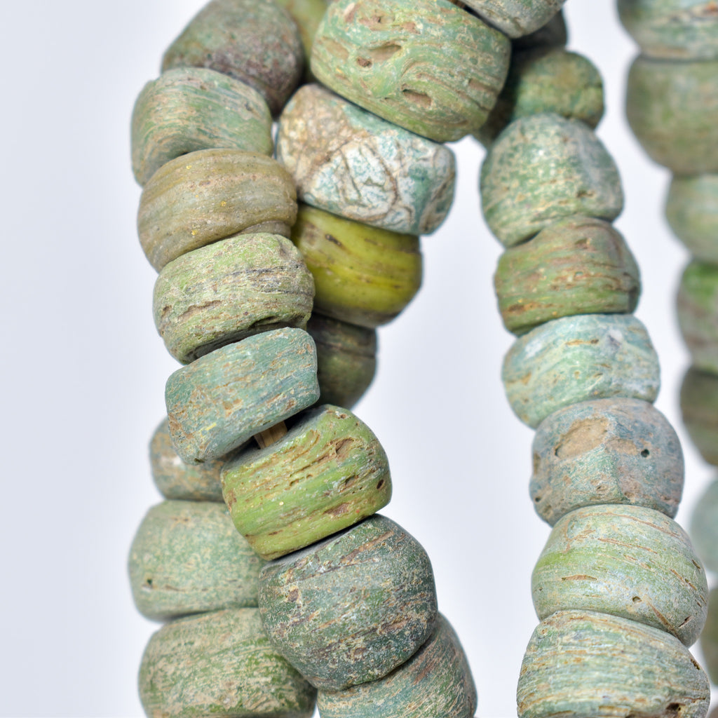 Hebron Kano Graduated Green Trade Beads