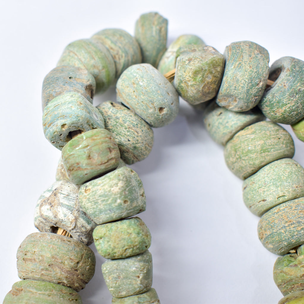 Hebron Kano Graduated Green Trade Beads