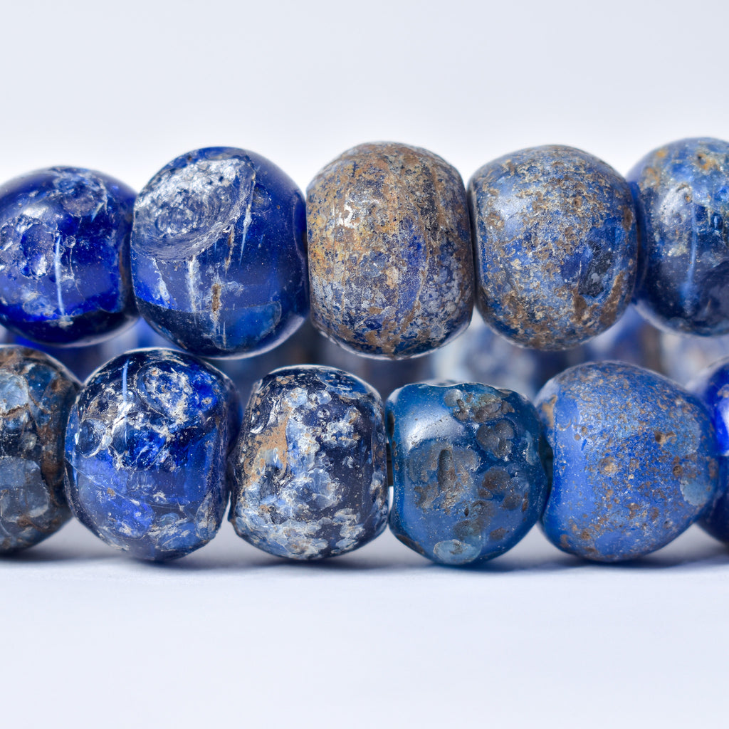 Dogon Bohemian Big Blue Round Trade Beads