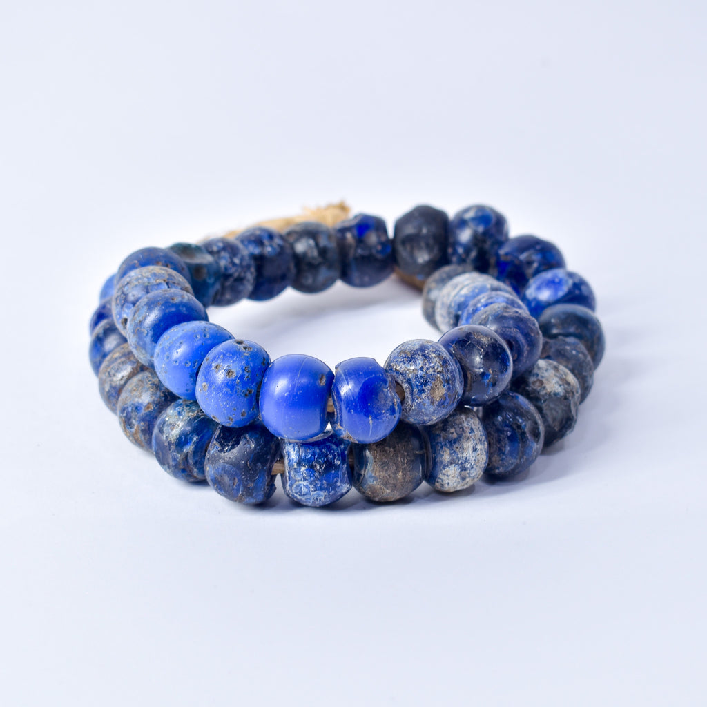 Dogon Bohemian Big Blue Round Trade Beads