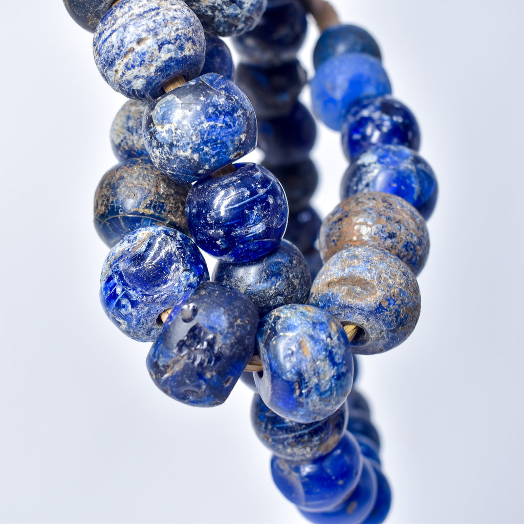 Dogon Bohemian Big Blue Round Trade Beads
