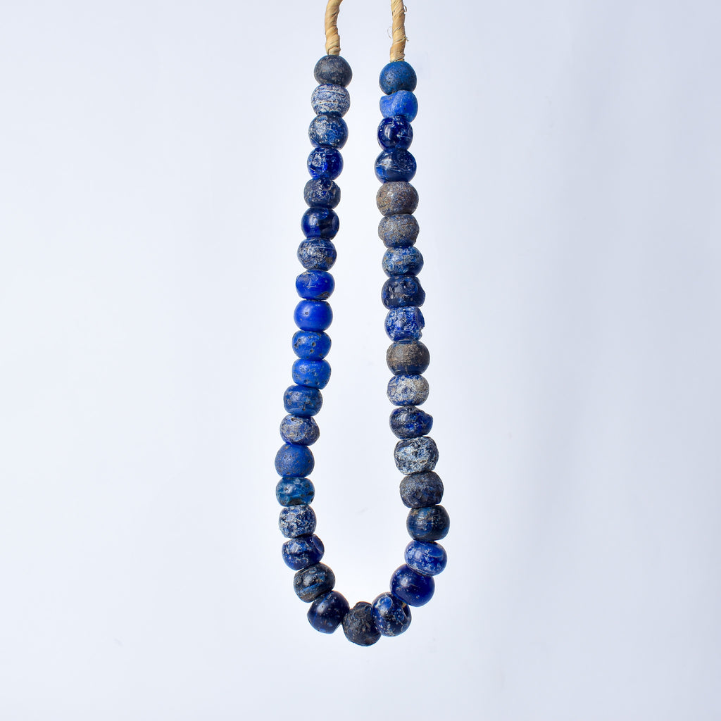 Dogon Bohemian Big Blue Round Trade Beads