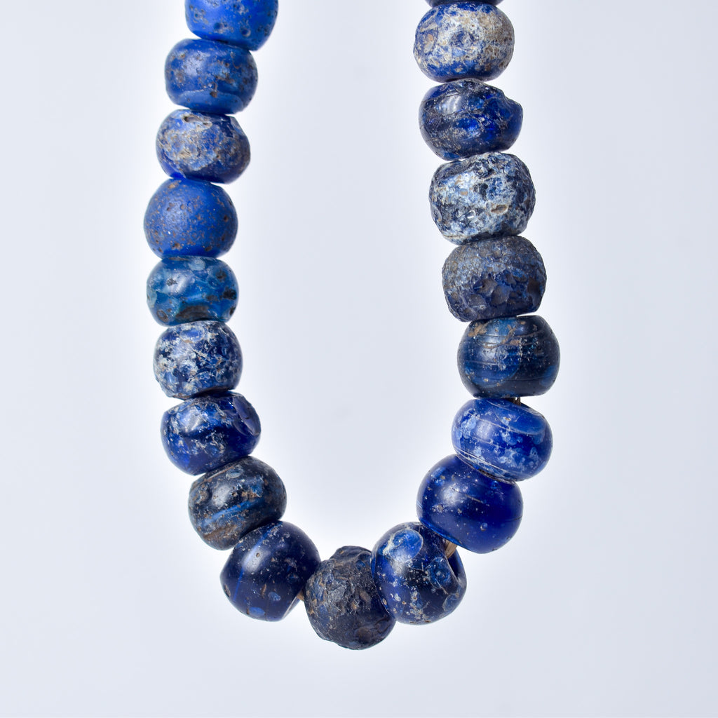 Dogon Bohemian Big Blue Round Trade Beads