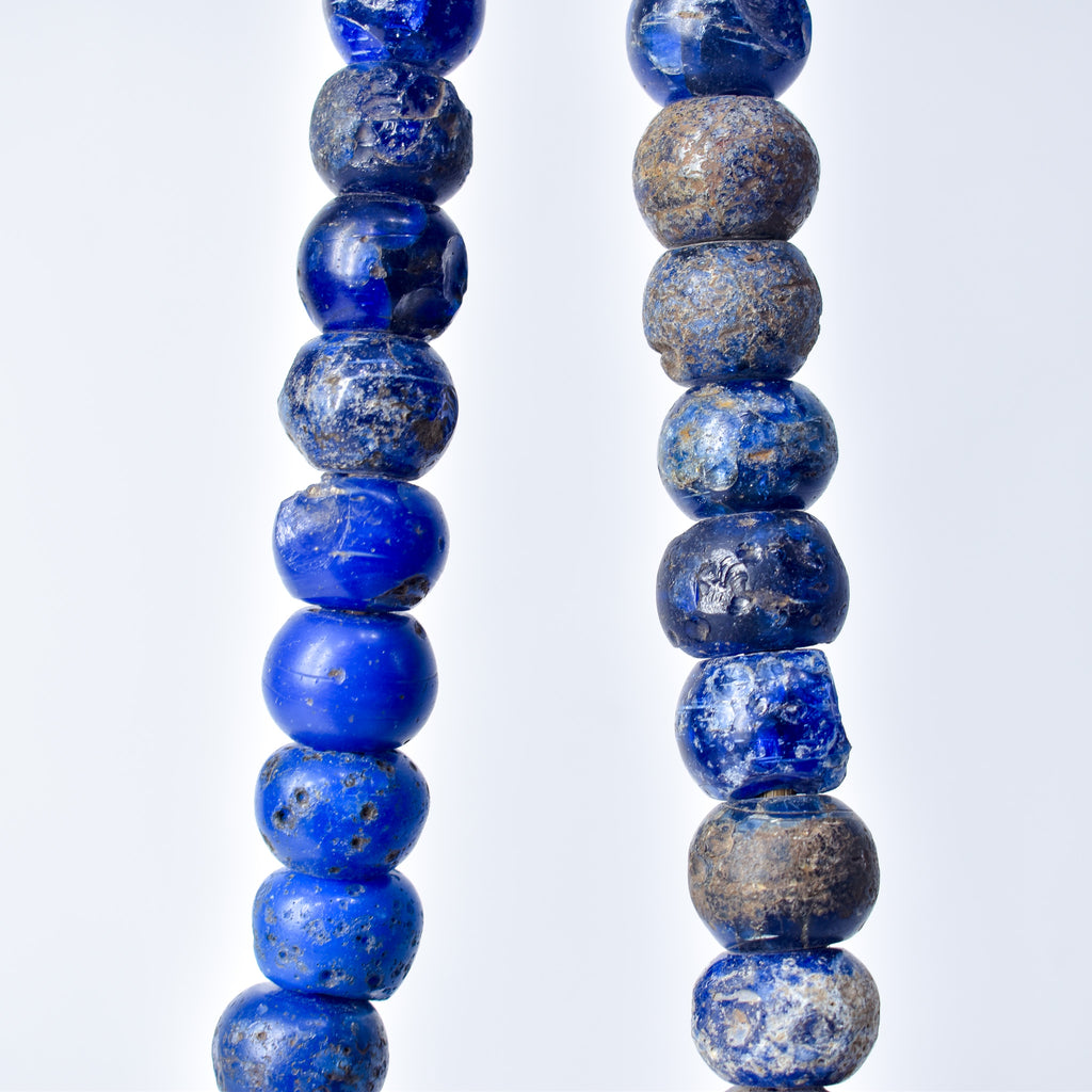 Dogon Bohemian Big Blue Round Trade Beads