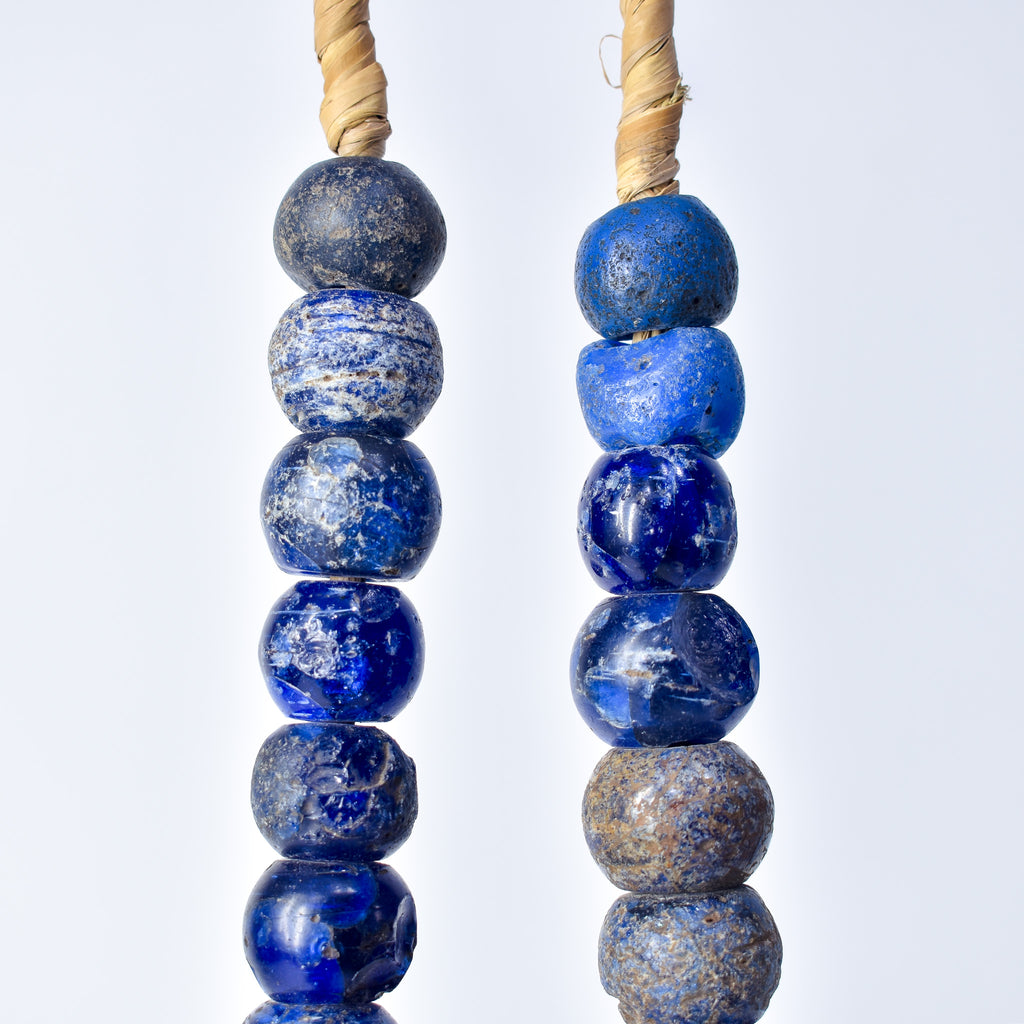 Dogon Bohemian Big Blue Round Trade Beads
