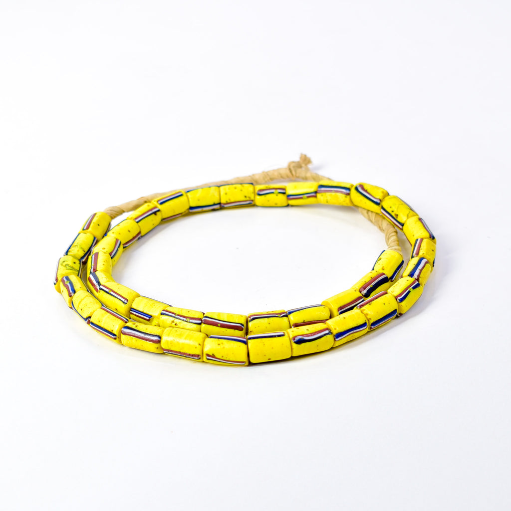 Striped Venetian Yellow Trade Beads