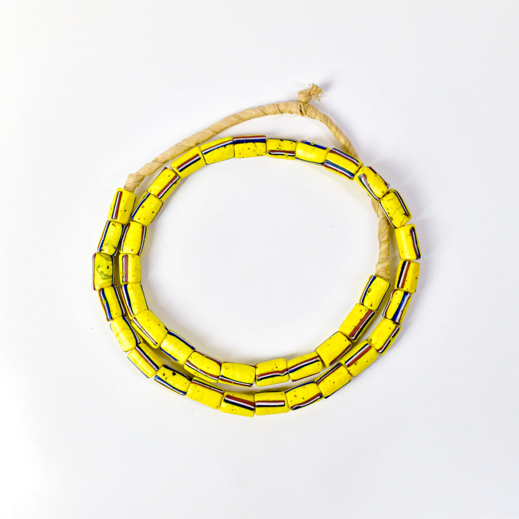 Striped Venetian Yellow Trade Beads