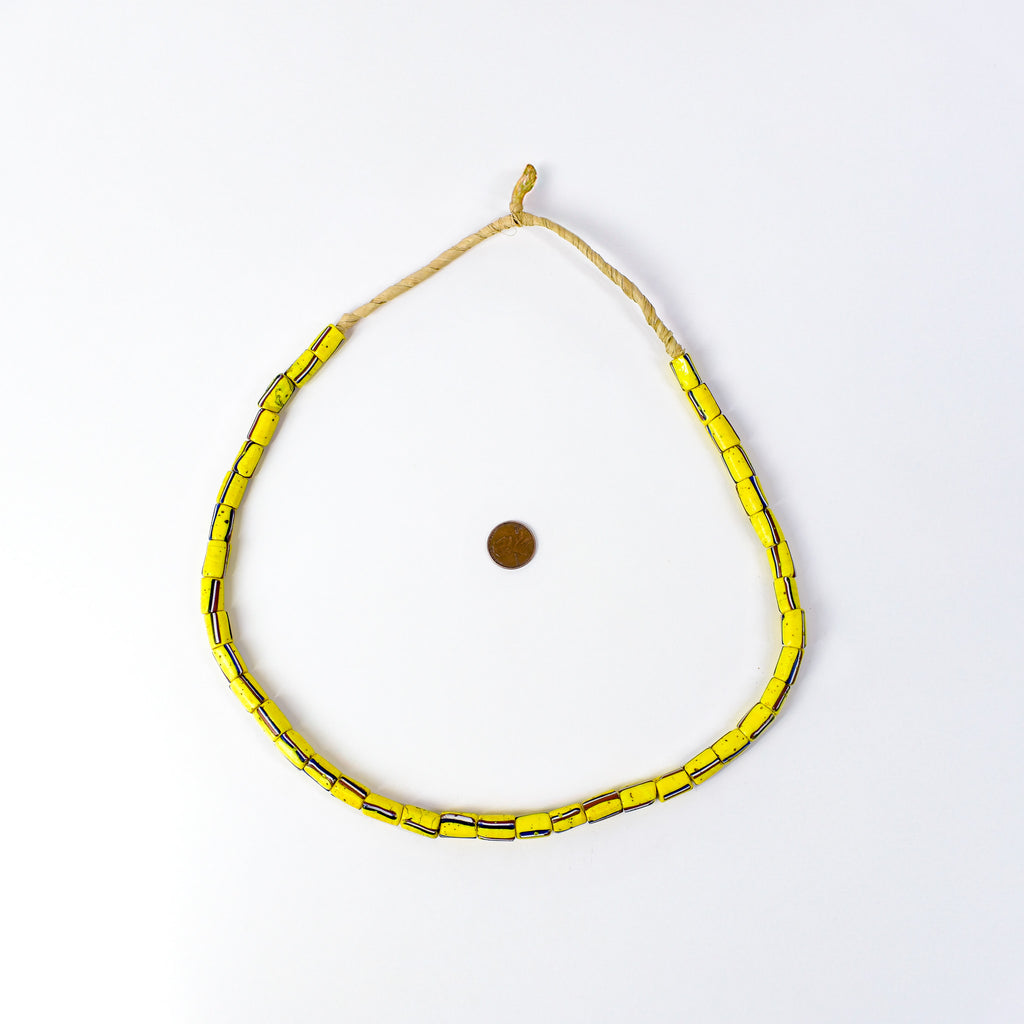 Striped Venetian Yellow Trade Beads