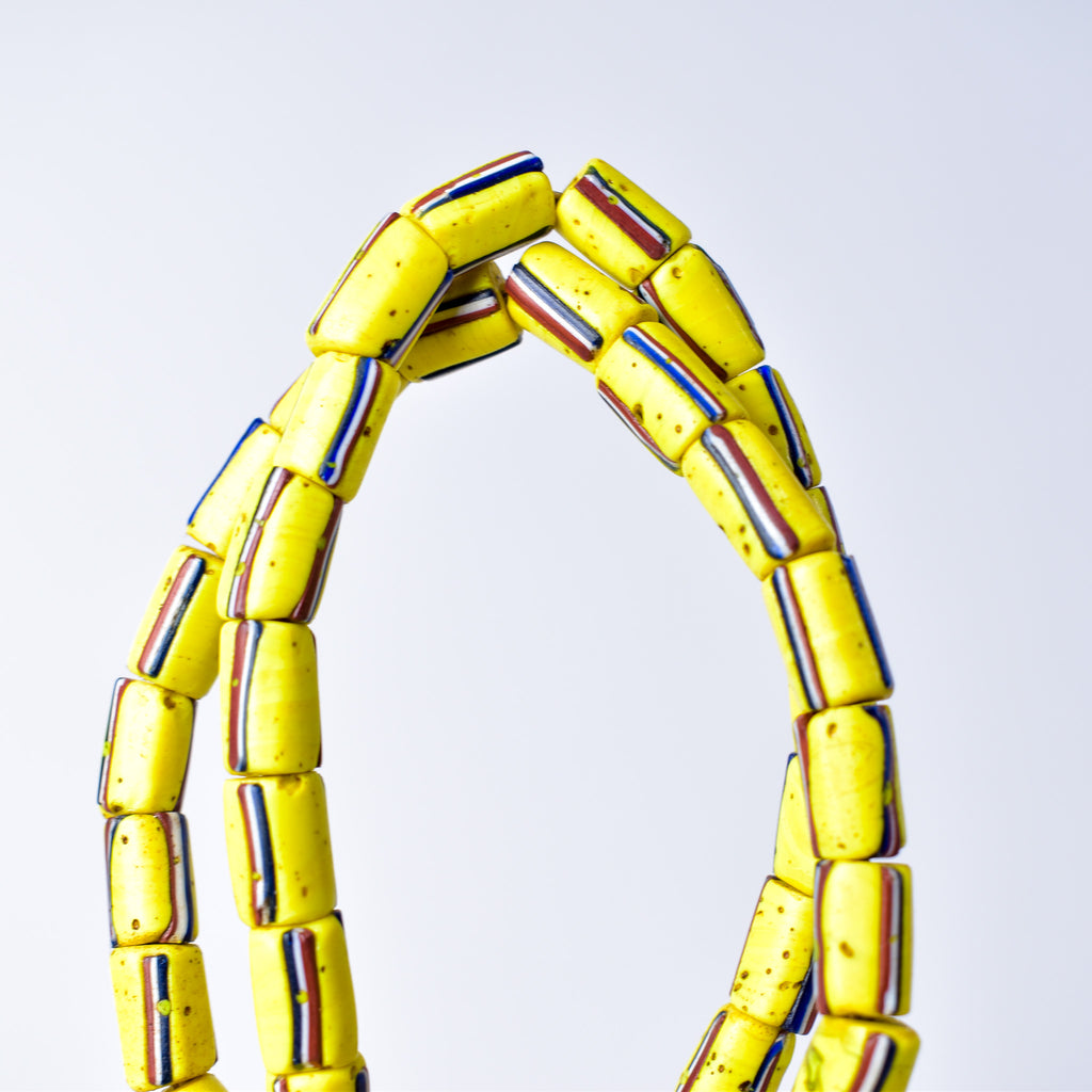 Striped Venetian Yellow Trade Beads