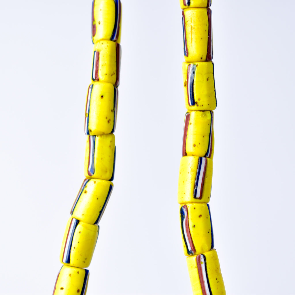 Striped Venetian Yellow Trade Beads
