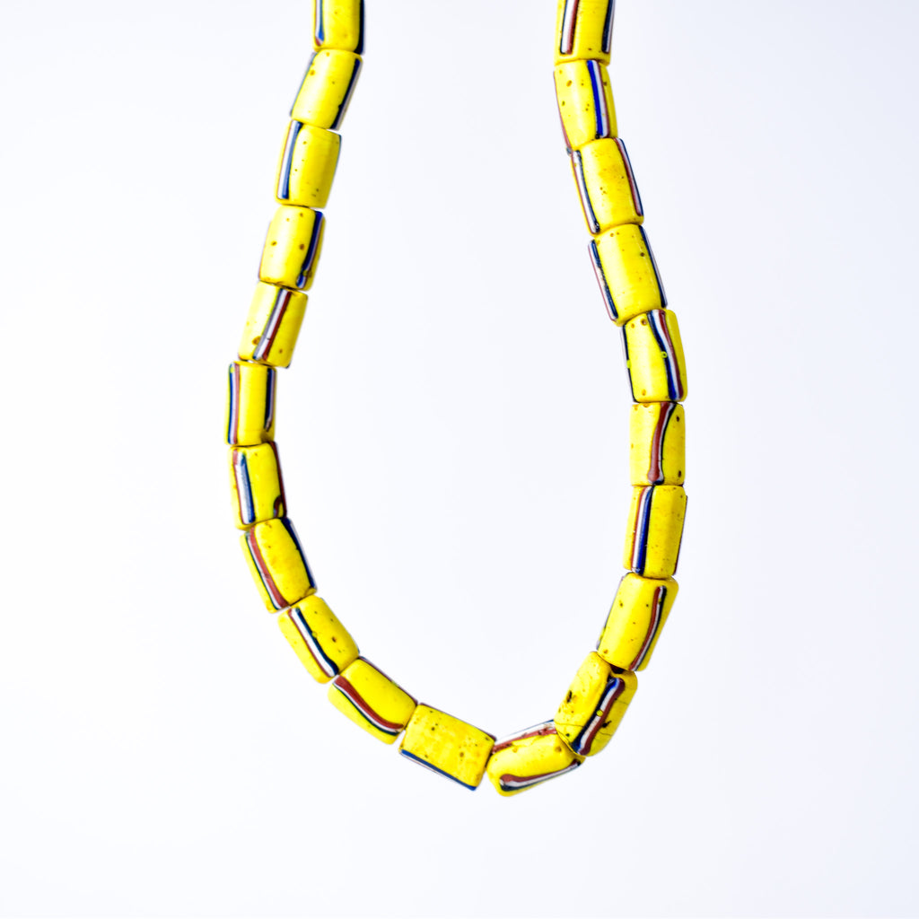 Striped Venetian Yellow Trade Beads