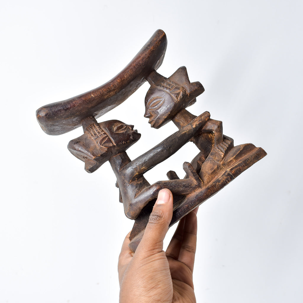 Luba Figural Miniature Headrest Congo