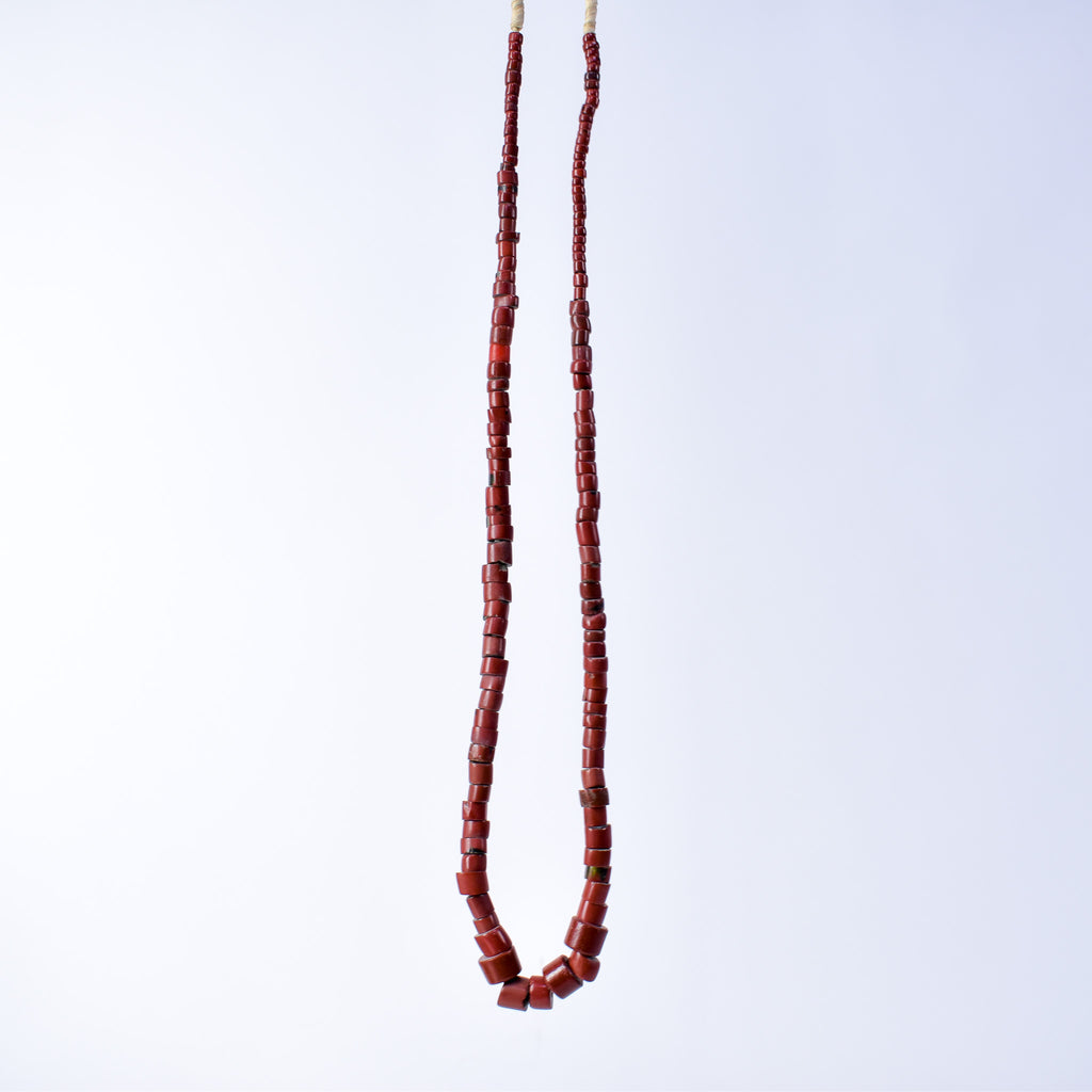 Red Green Heart Venetian Trade Beads
