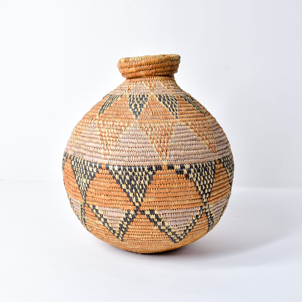 Zulu Beer Basket with Lid South Africa