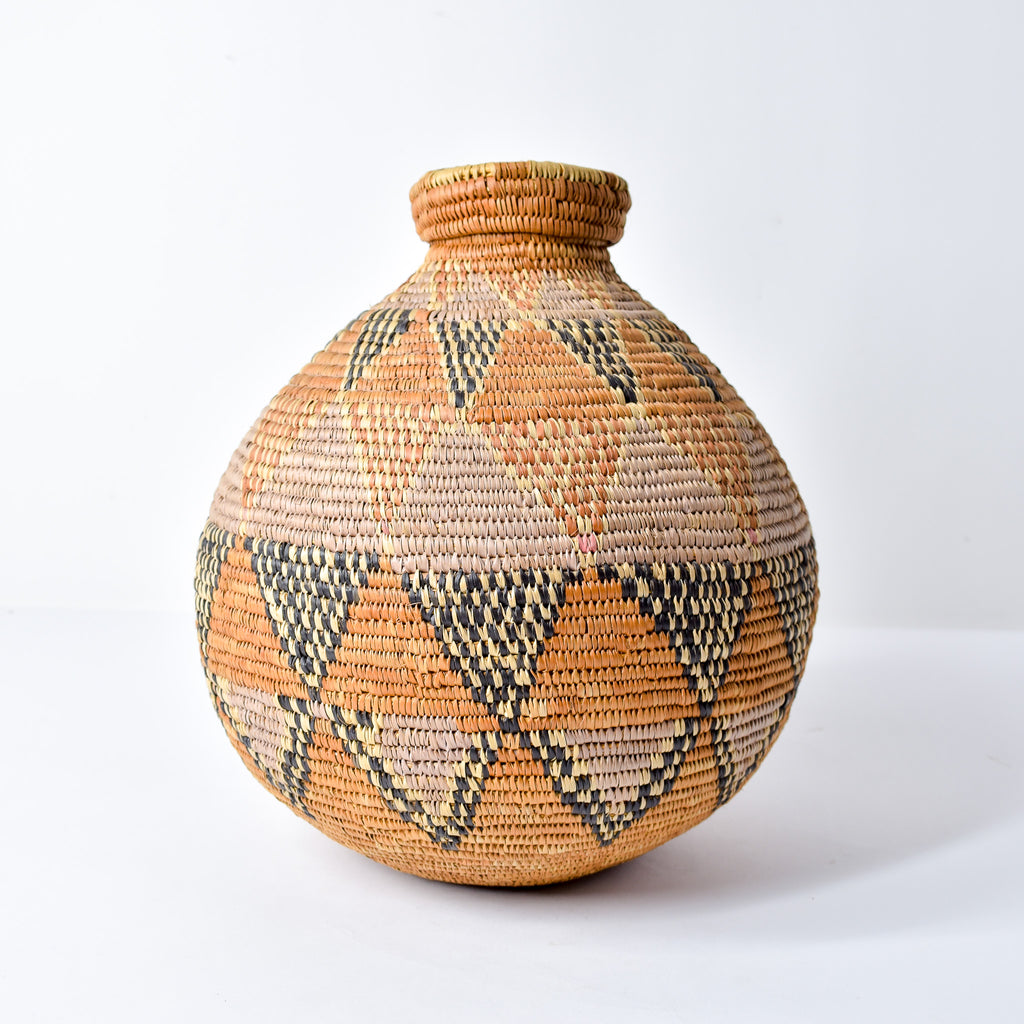 Zulu Beer Basket with Lid South Africa