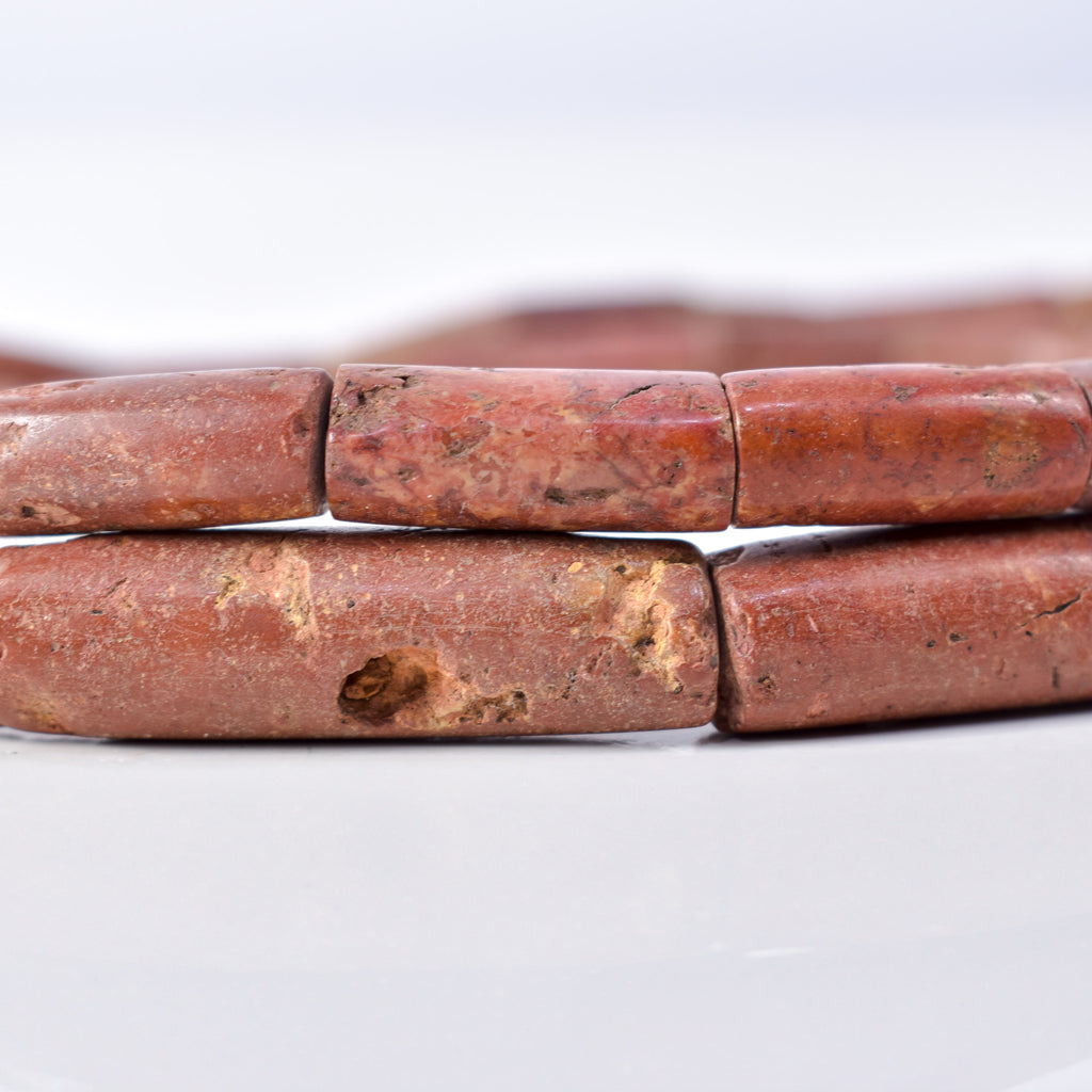 Bauxite Stone Beads Ghana 40 Inch