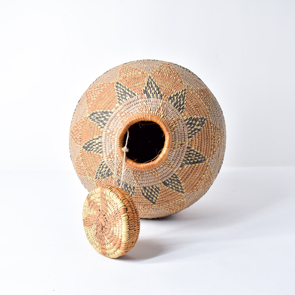 Zulu Beer Basket with Lid South Africa