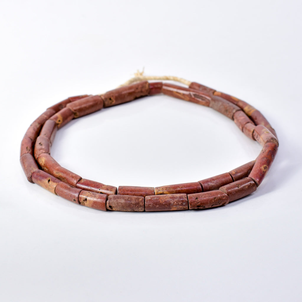 Bauxite Stone Beads Ghana 40 Inch