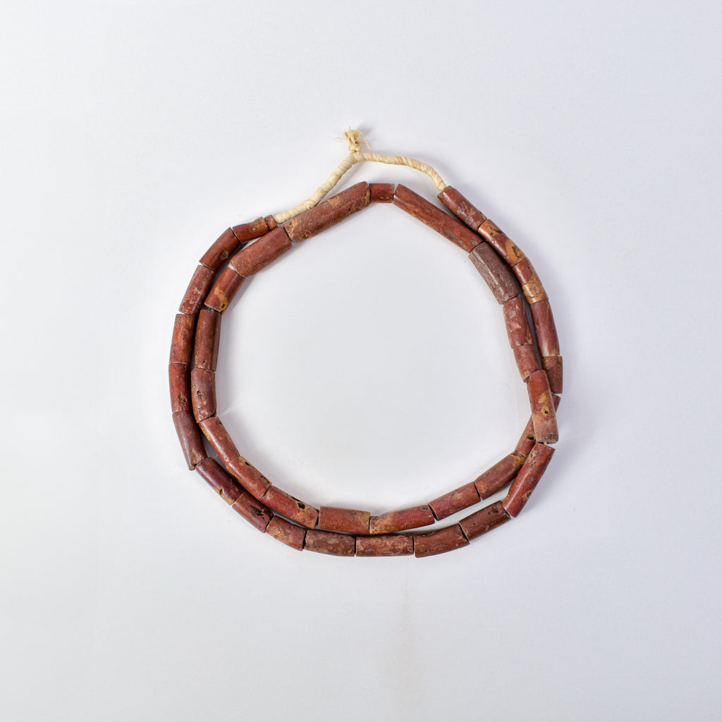 Bauxite Stone Beads Ghana 40 Inch
